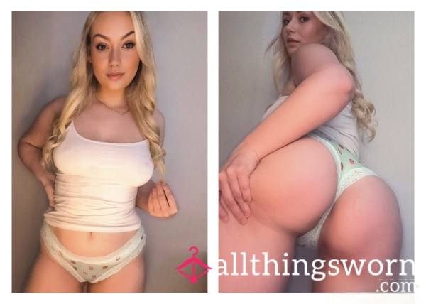 Green Strawberry Brazilian Panties