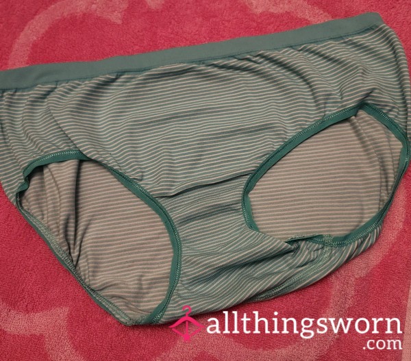 Green Striped Briefs For Your Pleasure