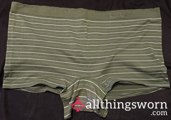 Green Striped Women’s Boyshorts