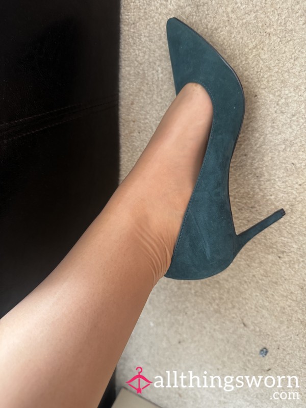 Green Suede Heels