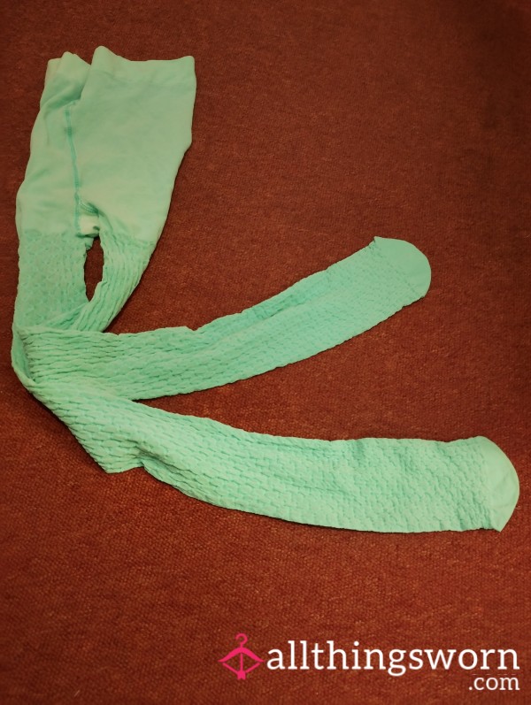 Green Textured Tights🧦💚