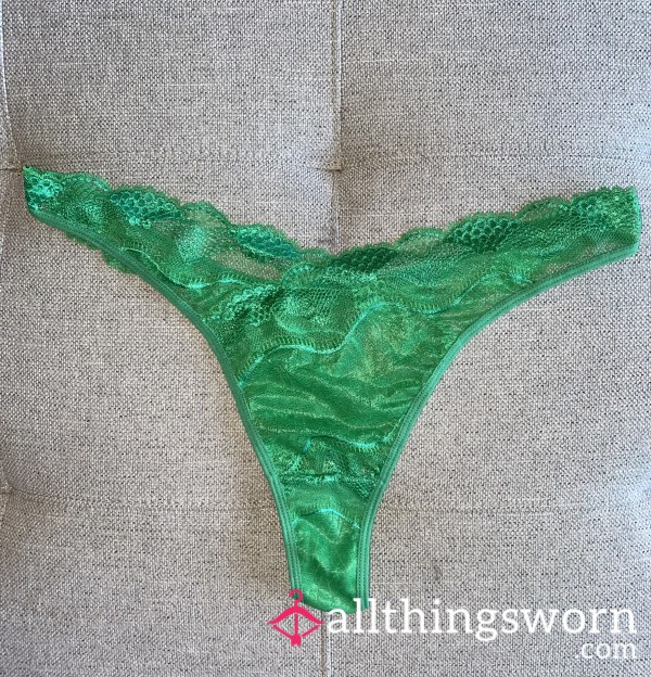 S**y Bright Green Lace Thong💚with Free Shipping In Canada