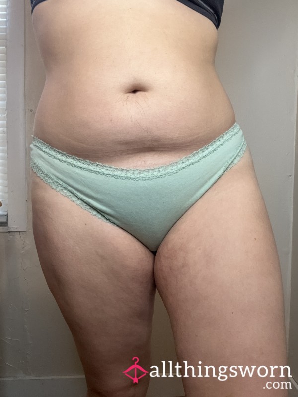Green ThongWorn Panties | Vacuum Sealed + Proof Of Wear