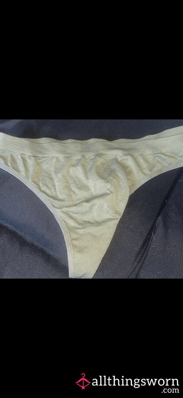 Green Thick Thong – Well Worn & Strongly Scented 💚✨