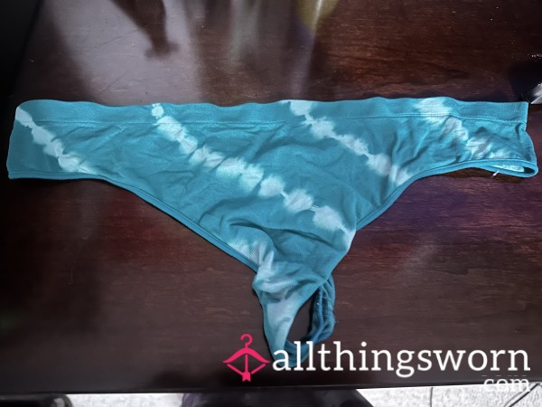 Green Tie Dye Thong