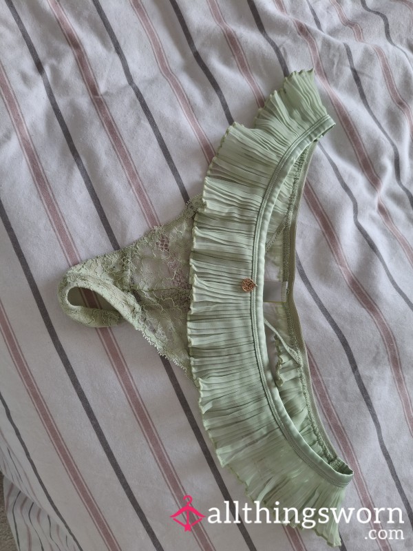 Green Well Worn Thong
