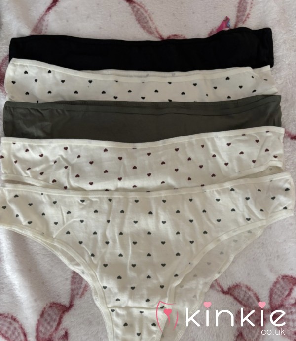 Green, White And Red Heart Cotton Panties