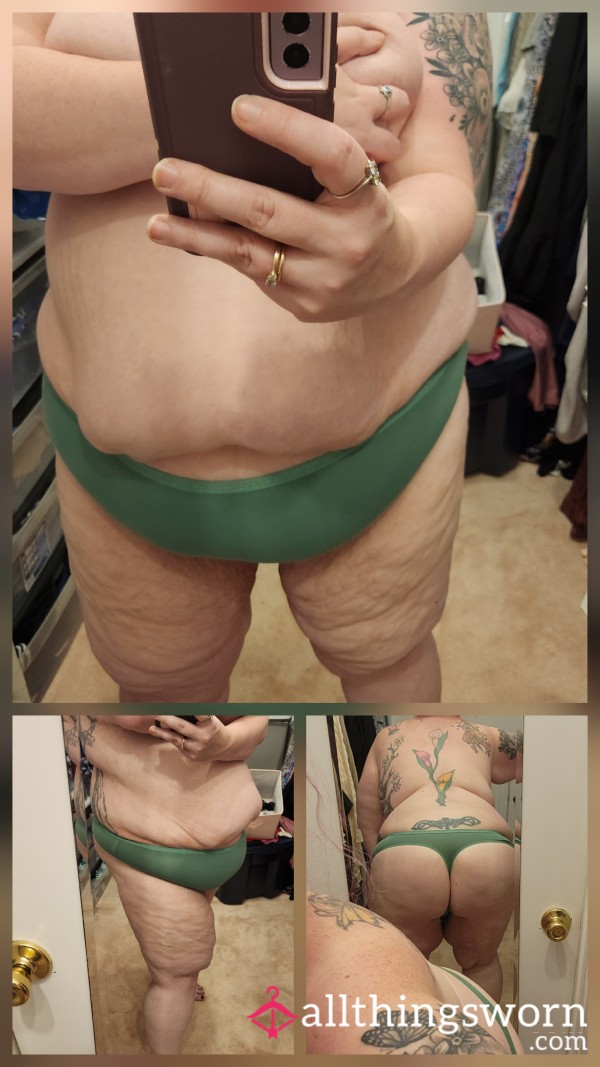 Green With Envy Cotton MILF Thong Size 26/28