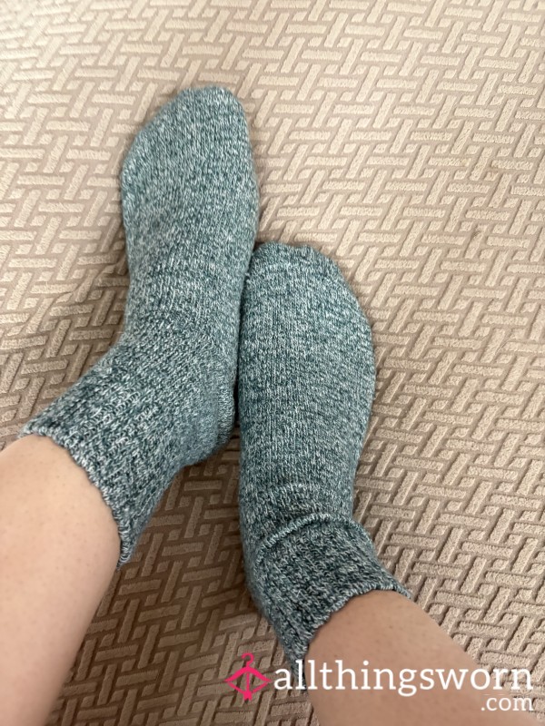 Green Wool Ski Socks