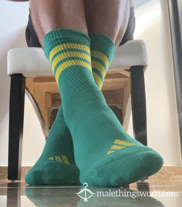 Green & Yellow Adidas Socks