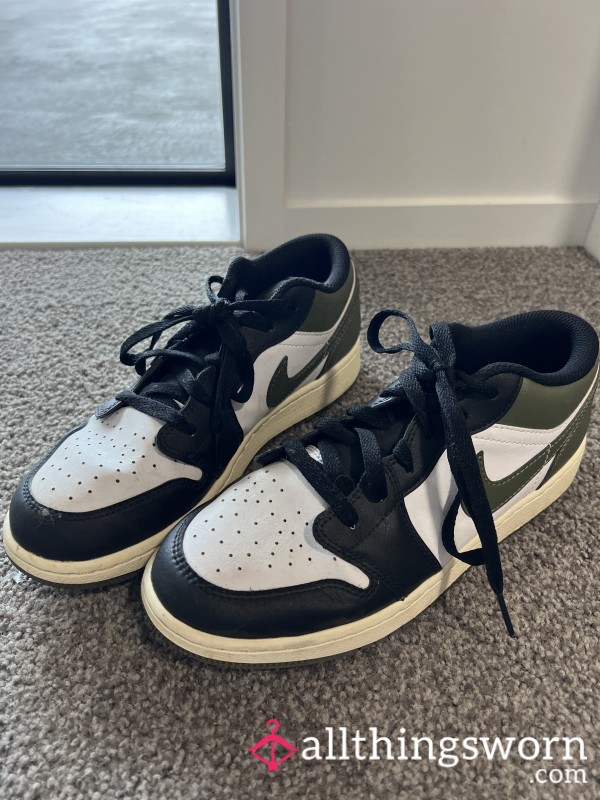 Green/black Jordans