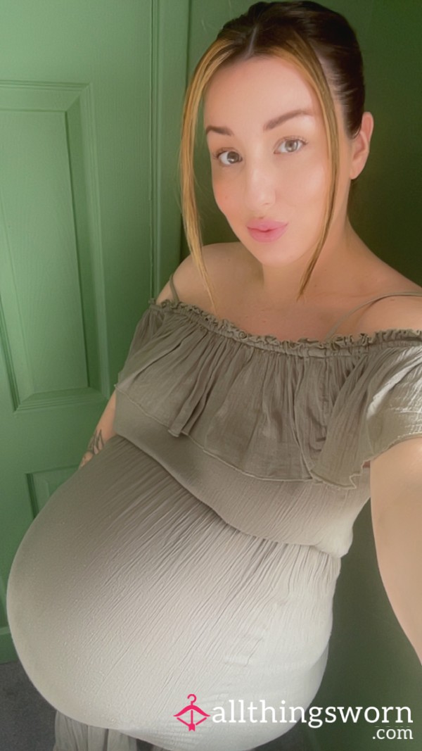 GREEN/KHAKI MAXI DRESS - PREGNANCY EDITION