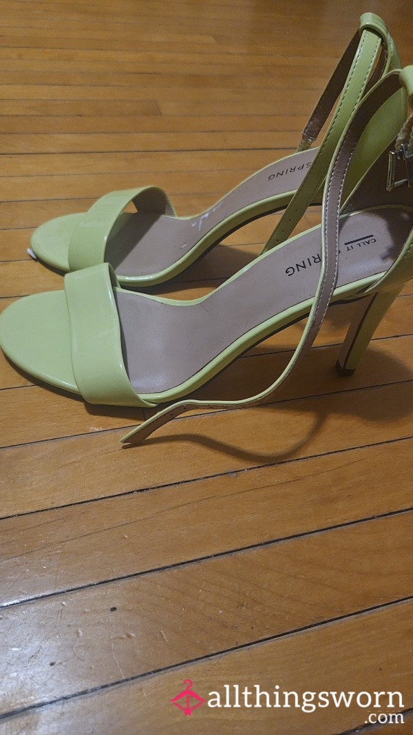 Green/yellow High Heels Size 9