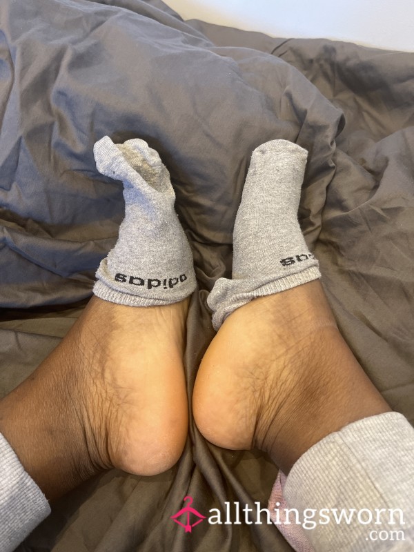 Grey Addidas Socks