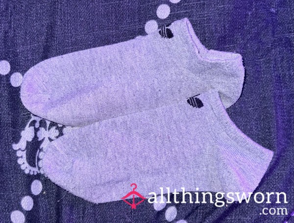 Grey Adidas Ankle Socks