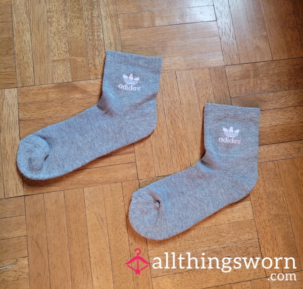 Grey Adidas Workout Socks