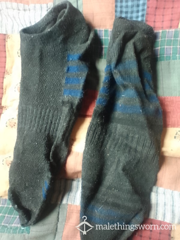 Grey And Blue Ankle Socks