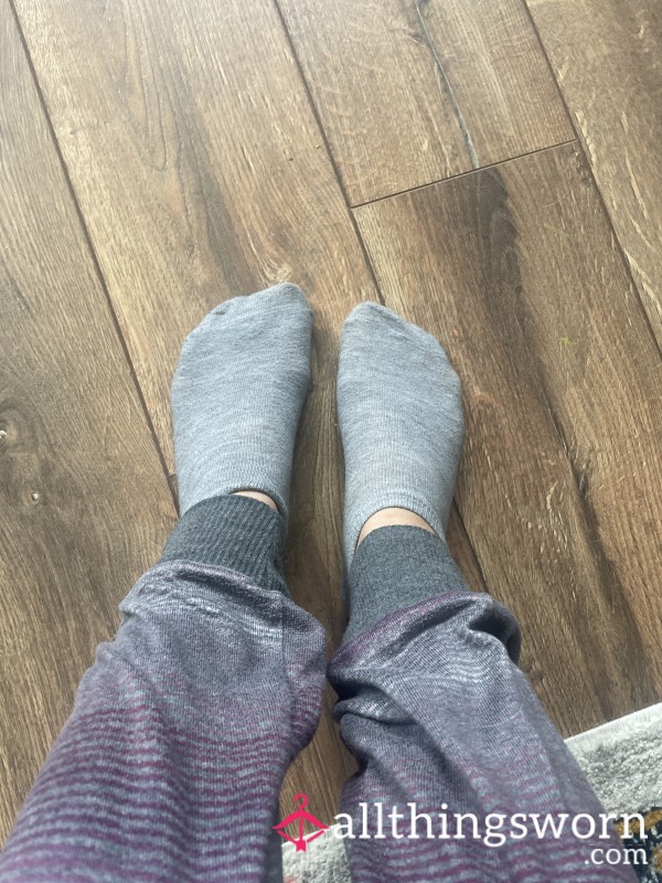 Grey Ankle Socks