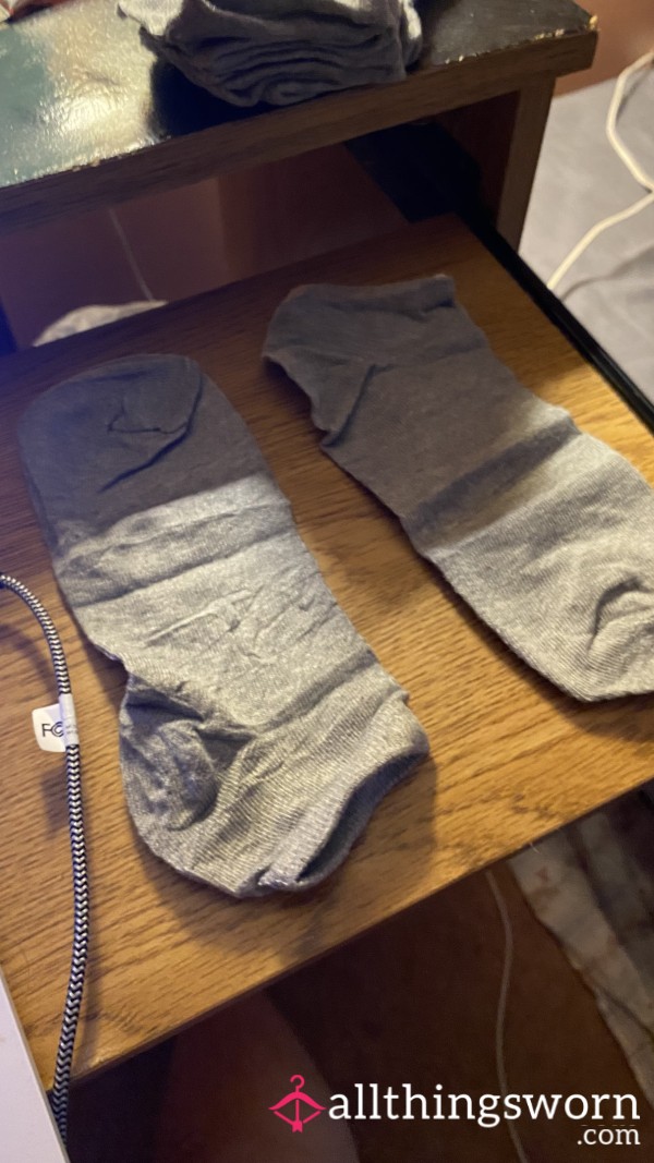 Grey Ankle Socks