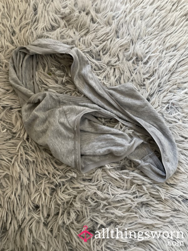 Grey Bikini Panties Well Worn No Wash
