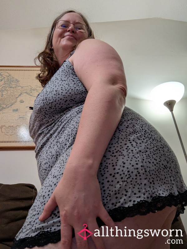 Grey Black Spot Nighty XXL