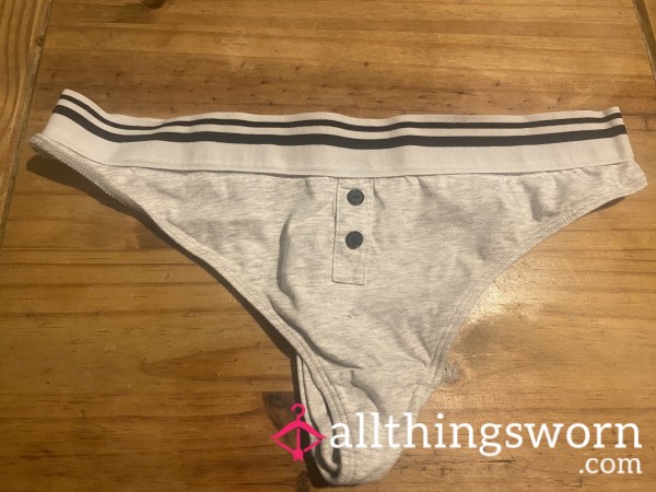 Grey Boxer Style Thongs🩶