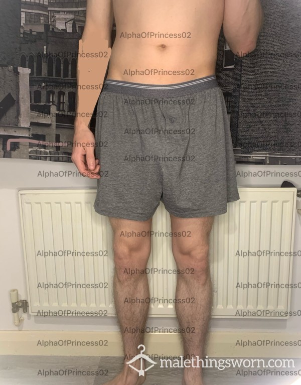 Grey Boxers 2 White Strips