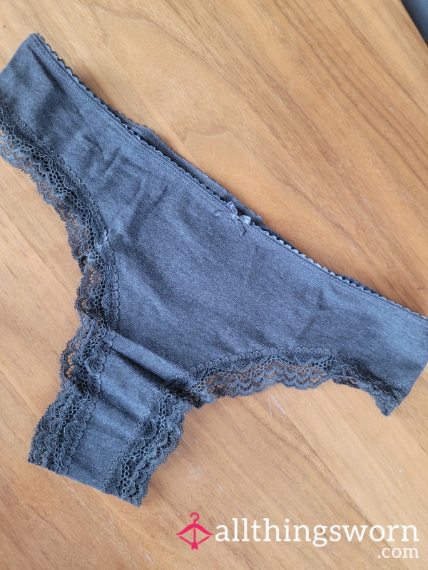 Grey Brazilian With Lace Details 🖤