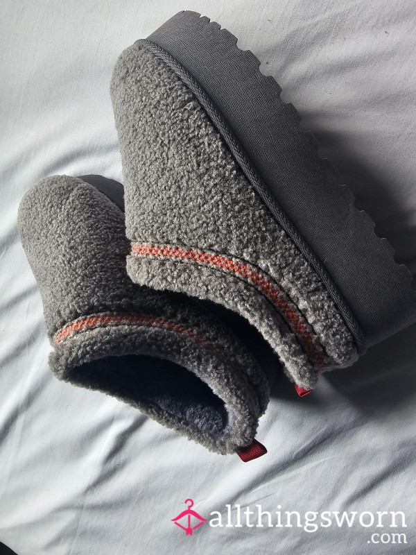 Grey Chunky Slippers