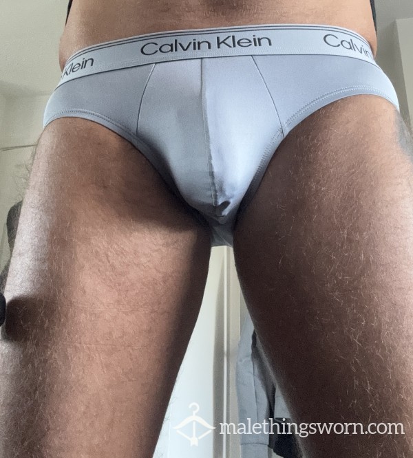 Grey Ck Microfibre Briefs - M