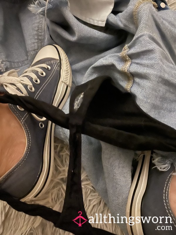 Grey Converse Shoes Well Worn