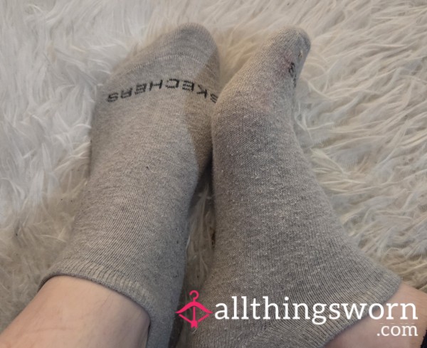 Grey Cotton Ankle Socks