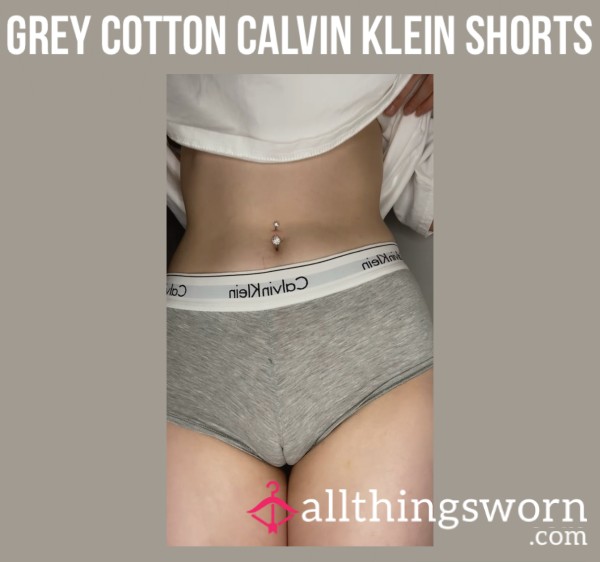 Grey Cotton Calvin Klein Shorts🤍