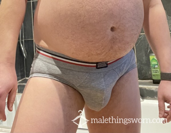 Grey Cotton Jockey Briefs (size SMALL)