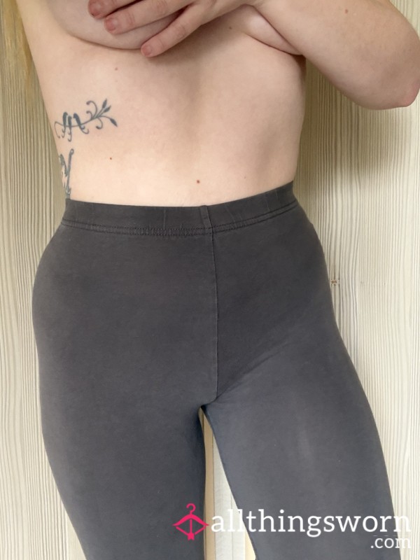 Grey Cotton Leggings