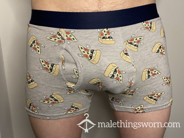 Grey Cotton Pizza Boxers