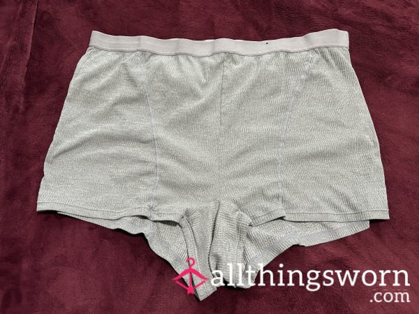 ~GREY COTTON SHORTIE BRIEF PANTY~