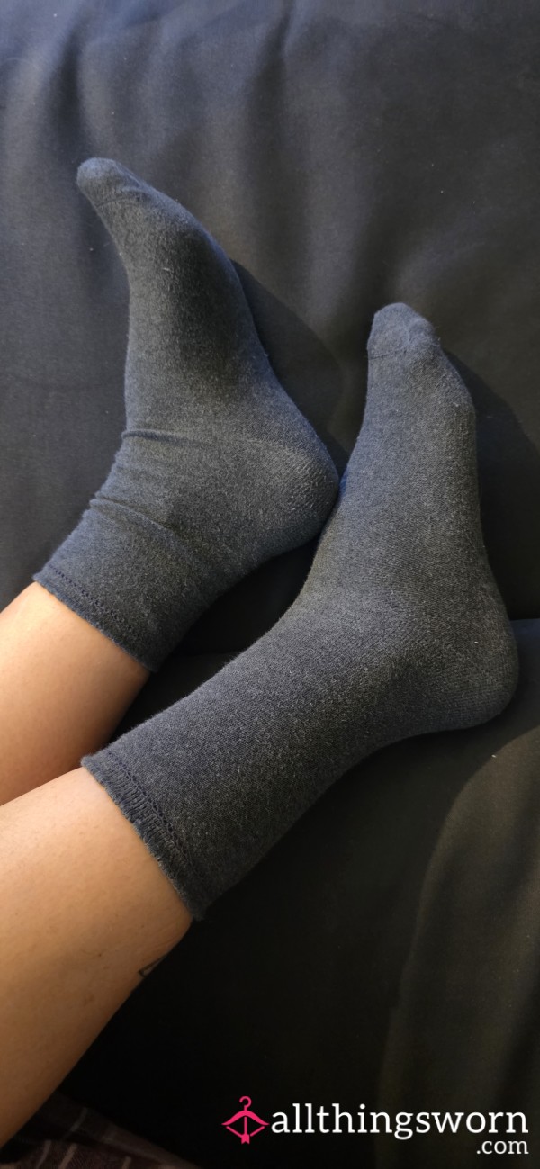 Grey Cotton Socks. ($25 Including International Shipping)