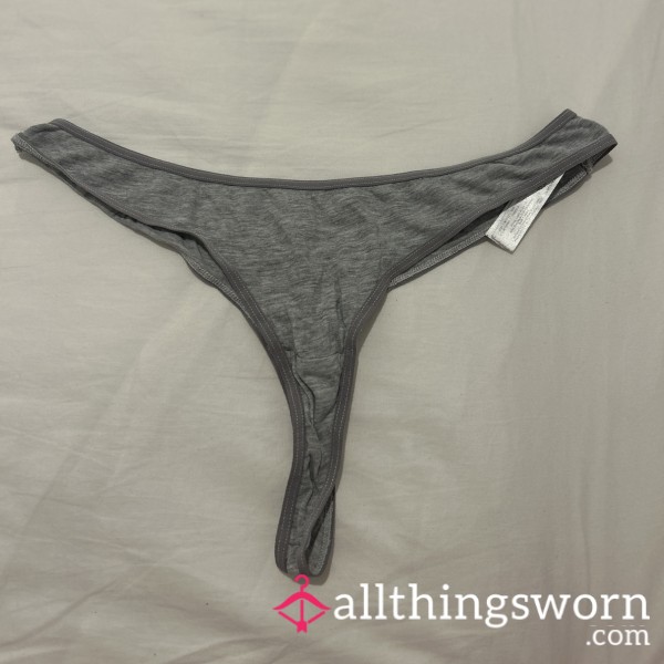 Grey Cotton Thong