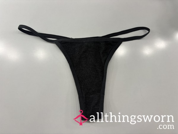 Grey Cotton Thong