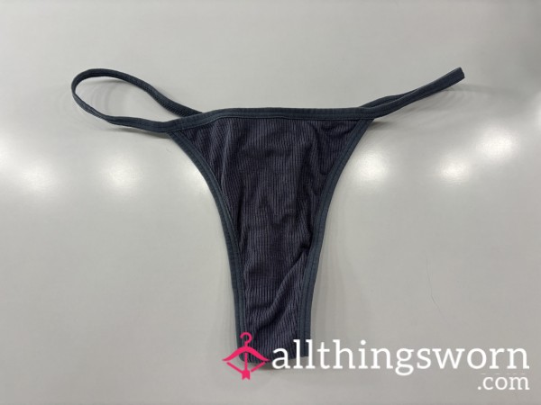 Grey Cotton Thong
