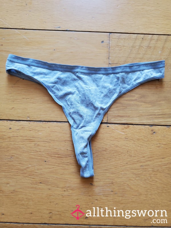 Grey Cotton Thong