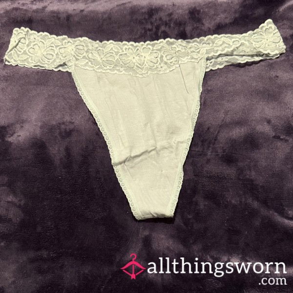 Grey Cotton Thong