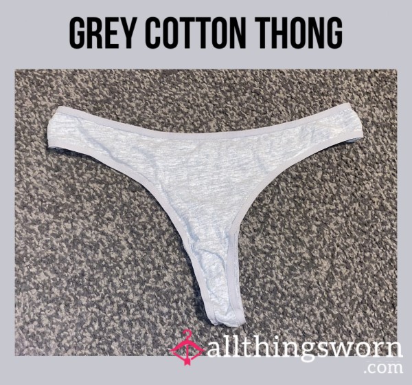 Grey Cotton Thong🙈