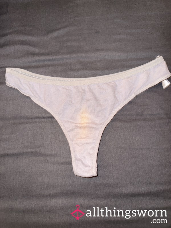 Grey Cotton Thong