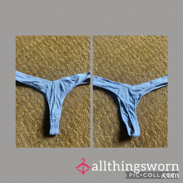 Grey Cotton Thong