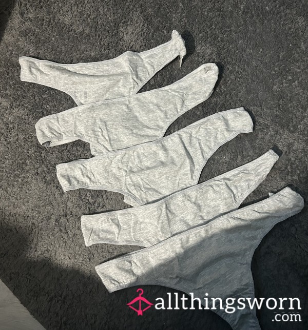 Grey Cotton Thongs, Custom Wears
