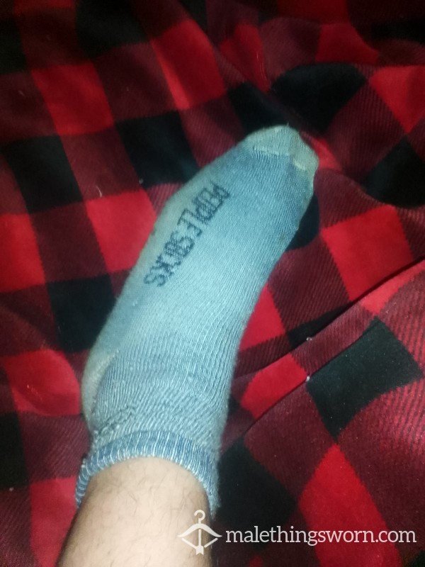 Grey Crew Cut Thick Ppl Socks