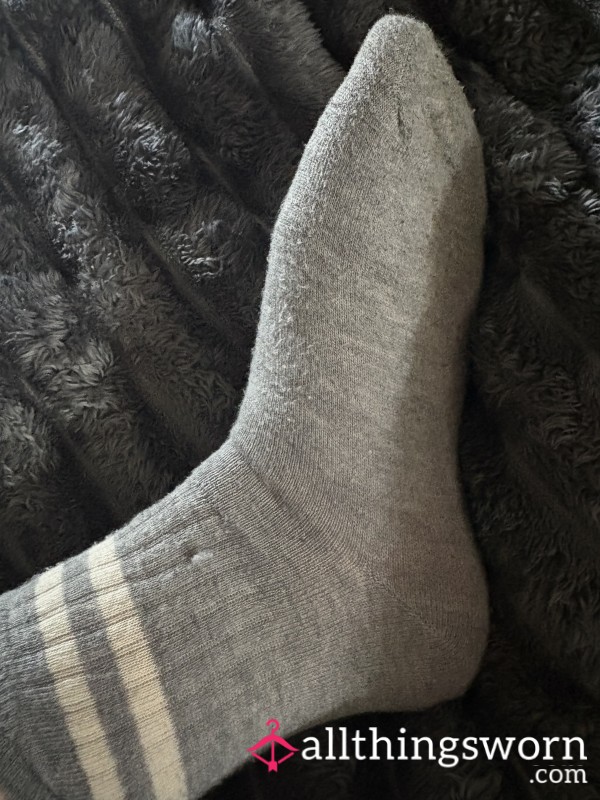 Grey Crew Socks