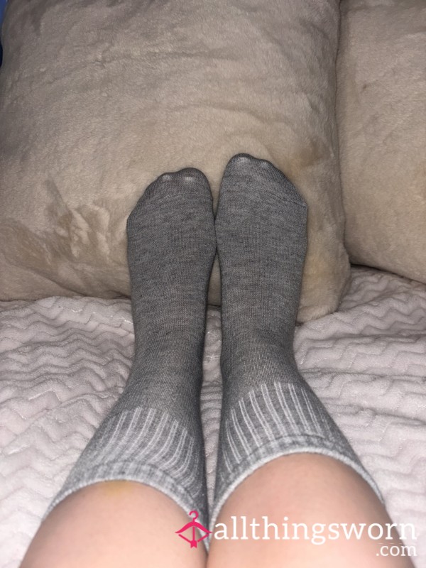 Grey Crew Socks